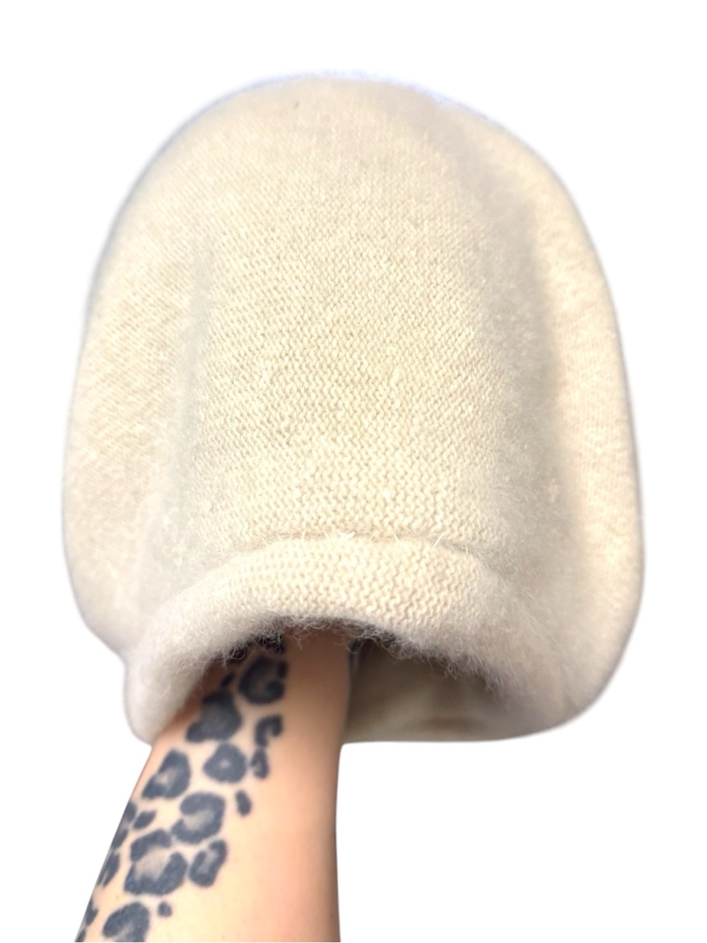 70’s Made in Italy Angora Halo Oversized Beanie Hat Luxury Winter Knitwear